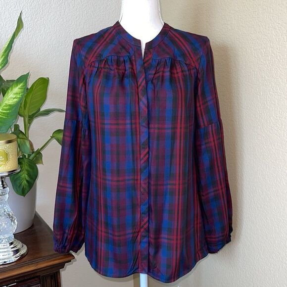 Cabi Caroling Top Plaid Style #4070 Shirt Blouse FALL XS - Picture 4 of 5